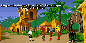 Singe à trois têtes
